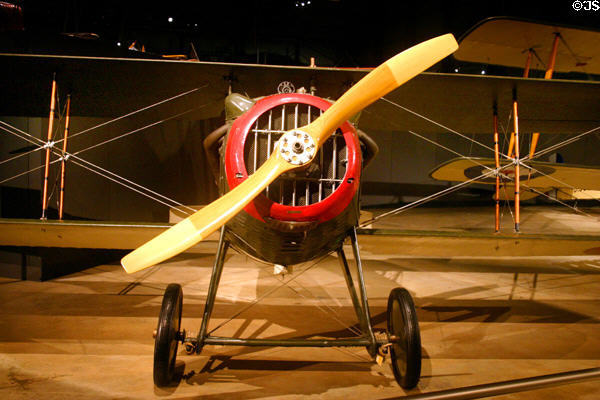 Nose view of SPAD VII (Société pour l'Aviation et ses Dérives) at National Museum of USAF. Dayton, OH.