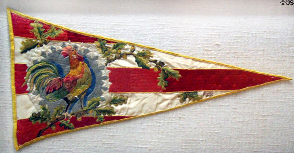 French pennant with coq & oak leaves (c1914-8) at National Museum of USAF. Dayton, OH.
