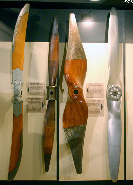 Collection of early experimental propellers (1920s) at National Museum of USAF. Dayton, OH.