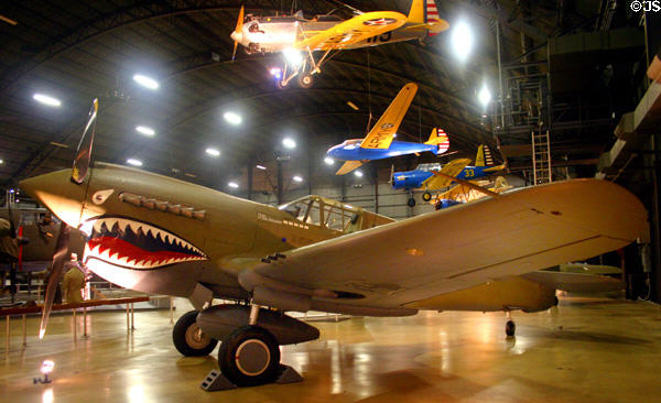 Curtiss P-40E Warhawk (1942) fighter at National Museum of USAF. Dayton, OH.
