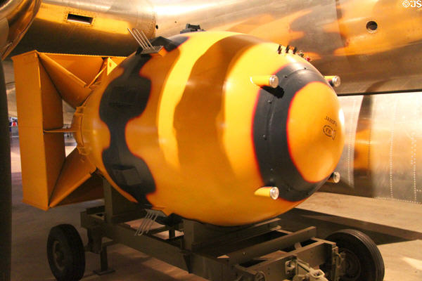 Fat Man atomic bomb model at National Museum of USAF. Dayton, OH.
