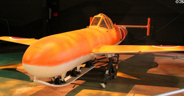 Japanese MXY7-K1 Trainer for kamikaze suicide rocket bomb pilots (end of WWII) at National Museum of USAF. Dayton, OH.