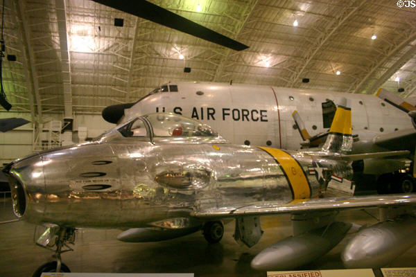 North American RF-86F Haymaker Sabre used in Korean War at National Museum of USAF. Dayton, OH.