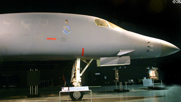 Nose of Boeing B-1B Lancer (1981) bomber at National Museum of USAF. Dayton, OH.