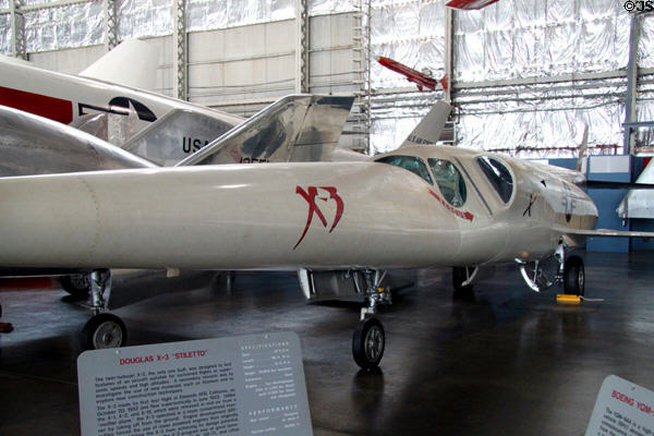 Douglas X-3 Stiletto (1952) tested supersonic speeds at National Museum of USAF. Dayton, OH.