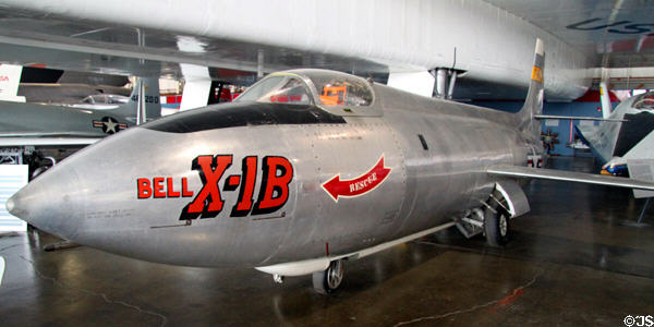 Bell X-1B (1954) rocket-powered experimental planes tested supersonic flight at National Museum of USAF. Dayton, OH.