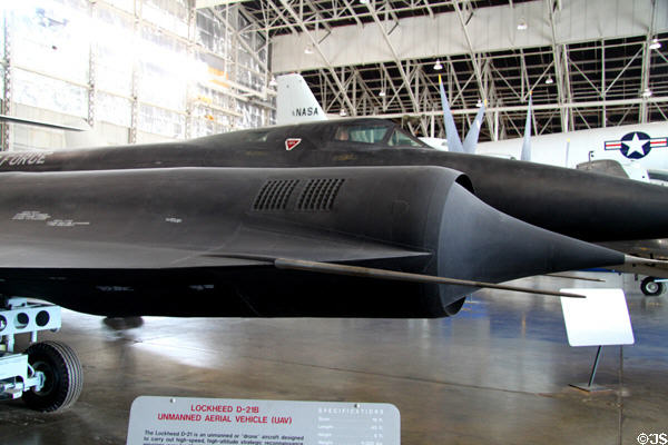 Lockheed D-21B (1964) unmanned reconnaissance drone at National Museum of USAF. Dayton, OH.