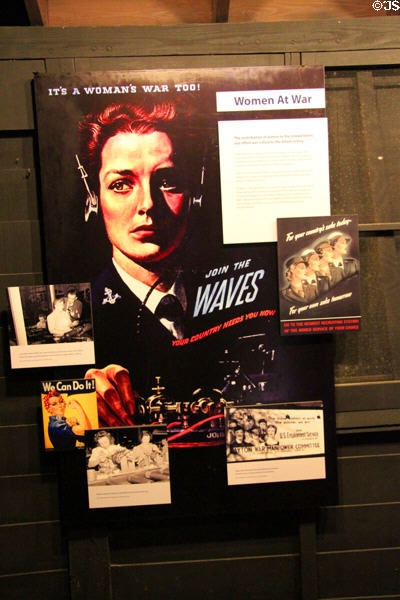 Posters about women's role in World War II at Carillon Historical Park. Dayton, OH.