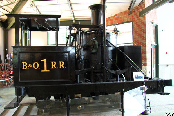 B&O RR engine 1 (the John Quincy Adams) (1835) at Carillon Historical Park. Dayton, OH.