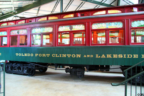 Toledo Port Clinton & Lakeside Railroad self-propelled electric car at Carillon Historical Park. Dayton, OH.