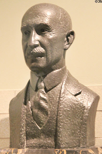 Orville Wright (1871-1948) bronze bust (c1940) by Seth M. Velsey at Wright Brothers Aviation Center. Dayton, OH.