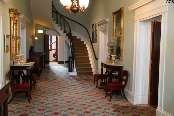Entry hall in Reese-Peters House. Lancaster, OH.