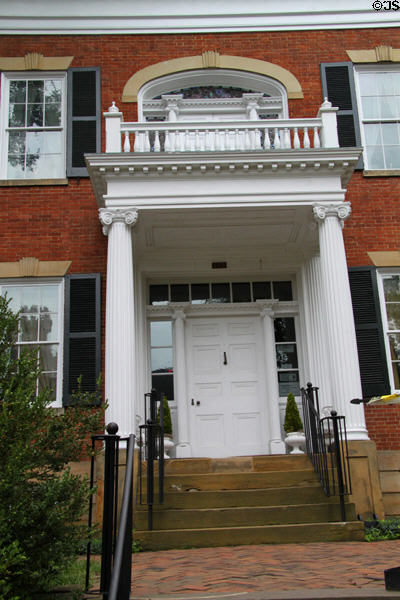 Front door of The Georgian (1832) (105 E. Wheeling St.). Lancaster, OH.