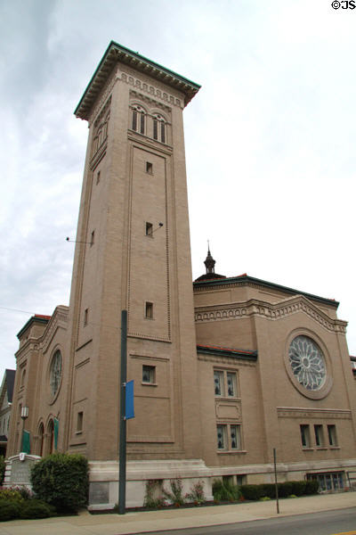 First United Methodist Church with Tuscan tower (155 E. Wheeling St.). Lancaster, OH.
