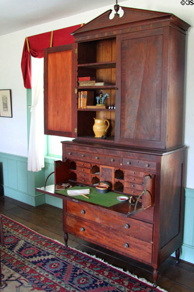 Dropfront desk with cupboard at Johnston Farm. Piqua, OH.