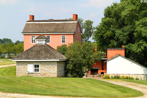 House & out buildings at Johnston Farm. Piqua, OH.