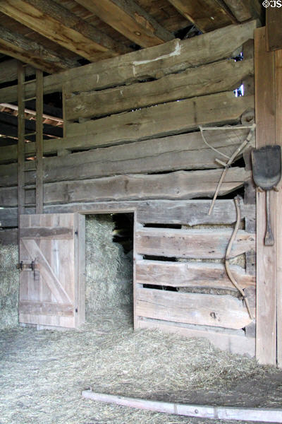 Original core of log barn (1808) at Johnston Farm. Piqua, OH.
