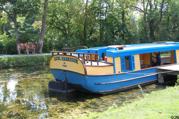 General Harrison of Piqua canal boat replica at Johnston Farm. Piqua, OH.