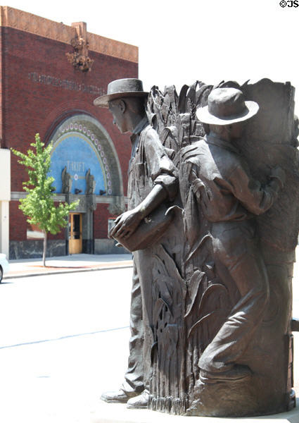 Sculpture facing People's Federal Savings & Loan Assn. Sidney, OH.
