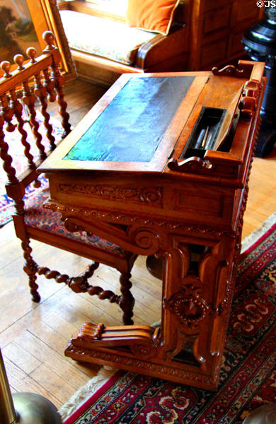 Davenport-style desk from Congress in Garfield Presidential Library at Garfield home. Mentor, OH.