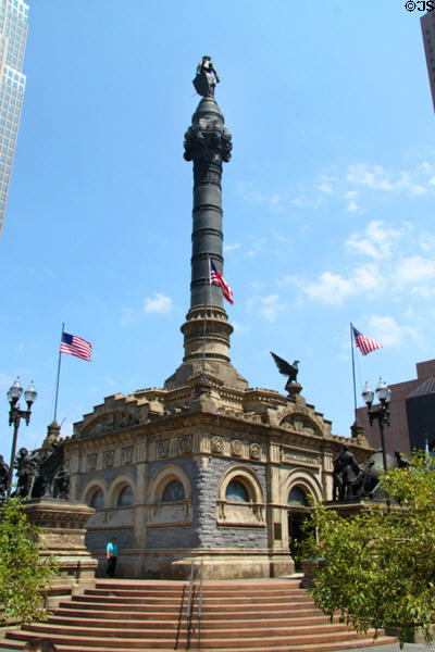 Soldiers' & Sailors' Monument (1894) by Levi Tucker Scofield in Cleveland Public Square. Cleveland, OH.