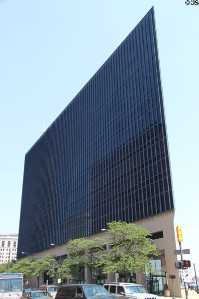 Lausche State Office Building (1979) (15 floors) (615 W Superior Ave.). Cleveland, OH. Architect: Toguchi Madison.