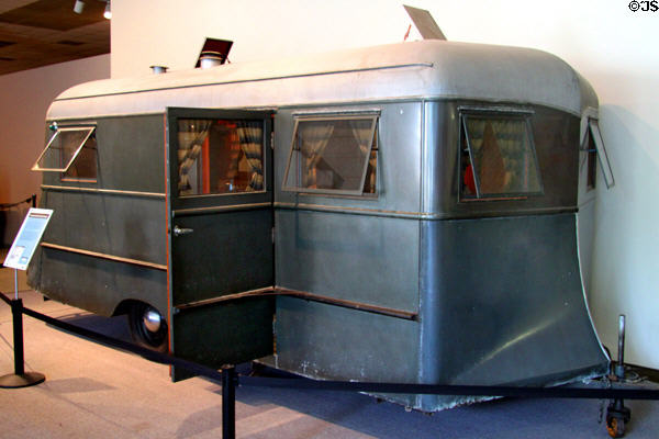 Hayes Travel Trailer (1938) from Grand Rapids, MI at Crawford Auto Aviation Museum of Cleveland History Center. Cleveland, OH.