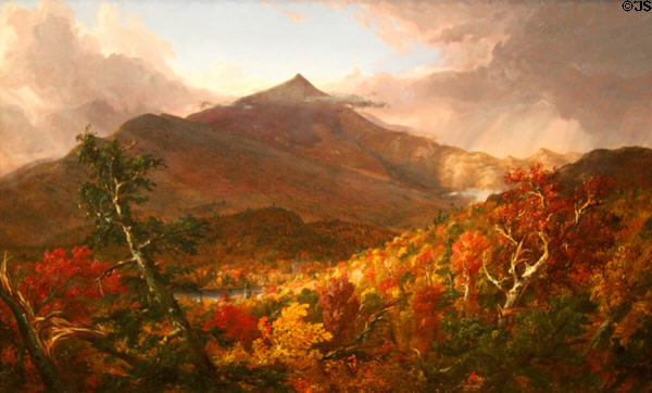 SCHROON MOUNTAIN ADIRONDACKS AMERICAN LANDSCAPE PAINTING BY THOMAS COLE REPRO | eBay