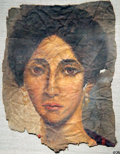 Funerary Portrait of Young Girl (138-198) from Roman Egypt at Cleveland Museum of Art. Cleveland, OH.