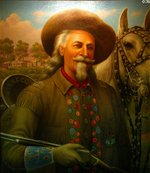 Portrait of Buffalo Bill (1846-1917) by Robert Lindneux at Woolaroc Museum. Bartlesville, OK.