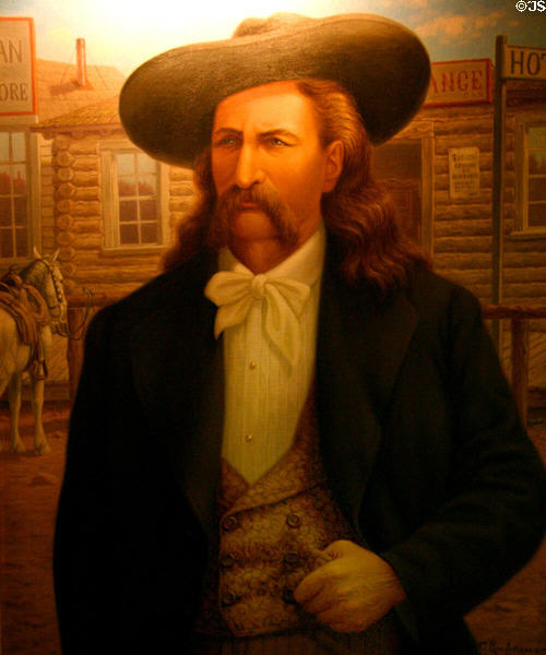 Portrait of Wild Bill Hickok (1837-1876) by Robert Lindneux at Woolaroc Museum. Bartlesville, OK.