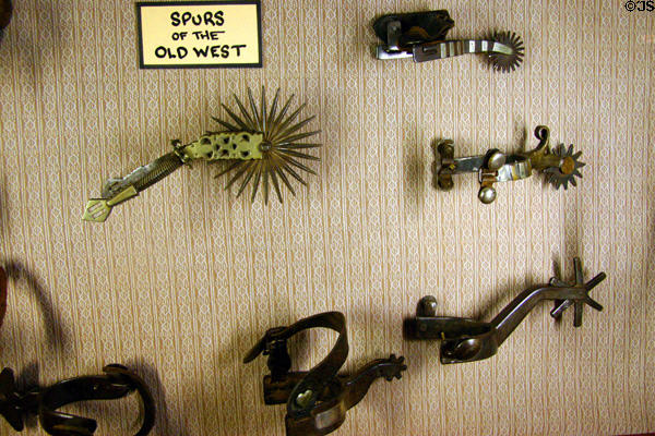 Collection of Spurs of the Old West at Woolaroc Museum. Bartlesville, OK.