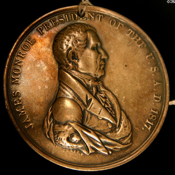 Medal of 5th President James Monroe (1817-1825) lived (1758-1831). OK.