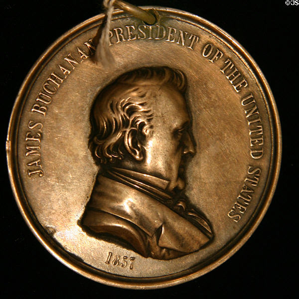 Medal of 15th President James Buchanan (1857-1861) lived (1791-1868). OK.