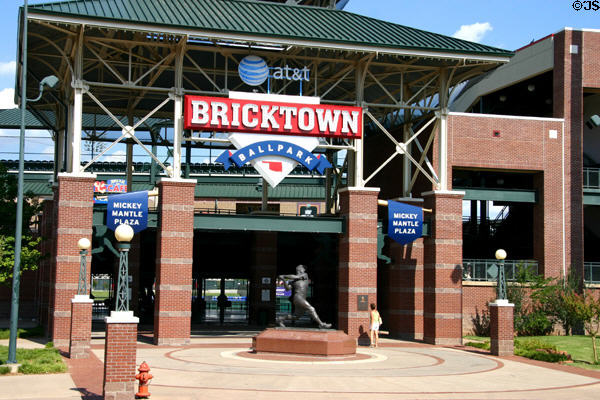 Bricktown Ballpark & Mickey Mantle Plaza. Oklahoma City, OK.