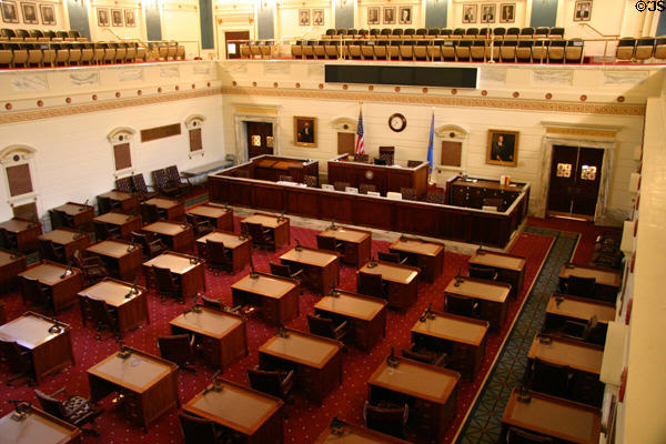 Senate chamber in Oklahoma State Capitol. Oklahoma City, OK.