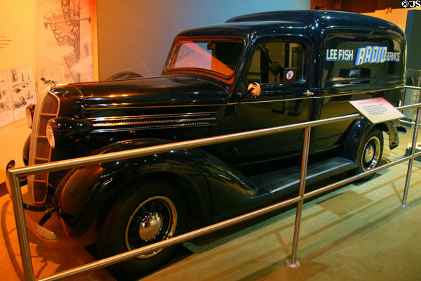 Dodge Panel Truck (1936) used by radio repair business at Oklahoma History Center. Oklahoma City, OK.