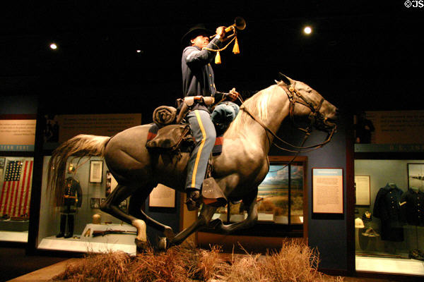Uniform of frontier cavalry soldier at National Cowboy Museum. Oklahoma City, OK.