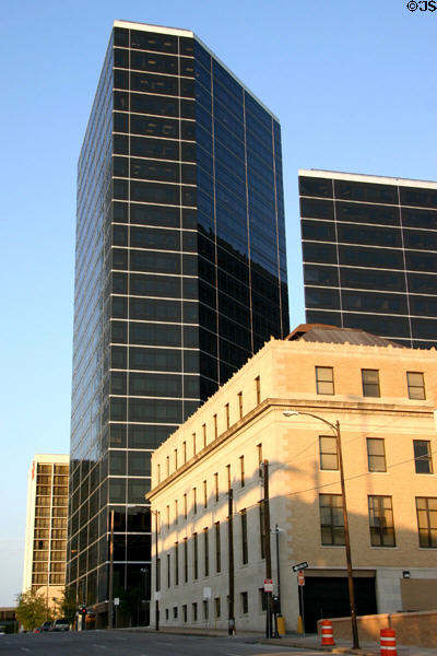 Black & white glass building in downtown Tulsa. Tulsa, OK.