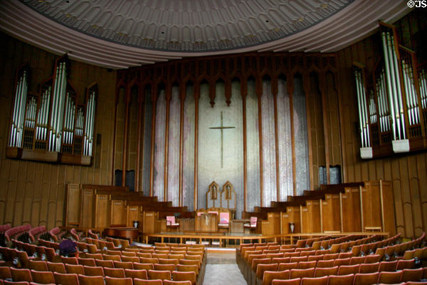 Sanctuary interior of Boston Avenue Methodist Church. Tulsa, OK.