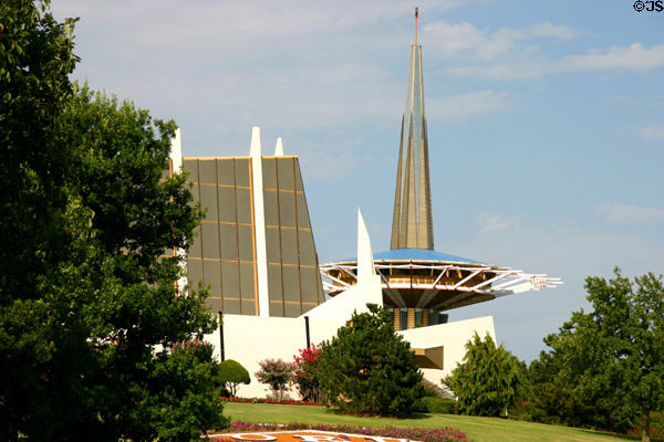 Prayer Tower & Christ's Chapel of Oral Roberts University. Tulsa, OK. Architect: Frank Wallace.
