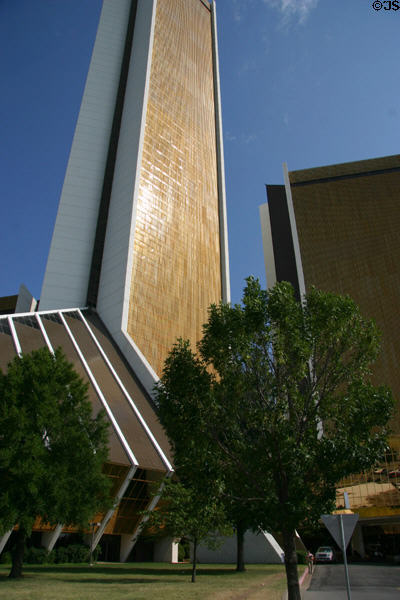 Ground level details of CityPlex Towers. Tulsa, OK.