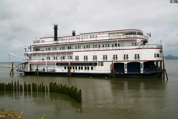 Columbia Queen riverboat on Columbia River. Astoria, OR.