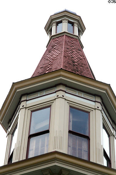 Tower top of Flavel House. Astoria, OR.