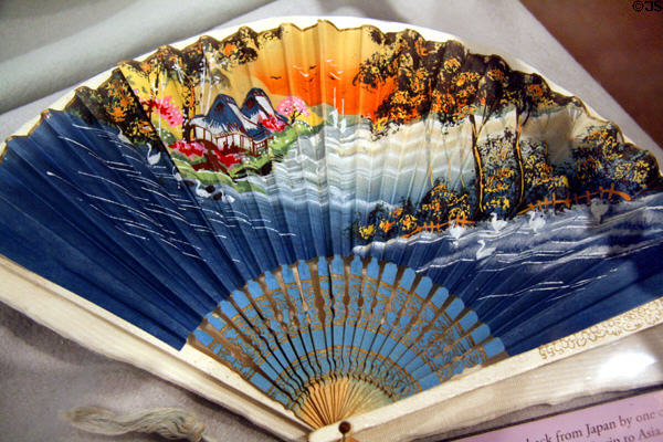 Japanese fan (c1899) at Astoria Heritage Museum. Astoria, OR.