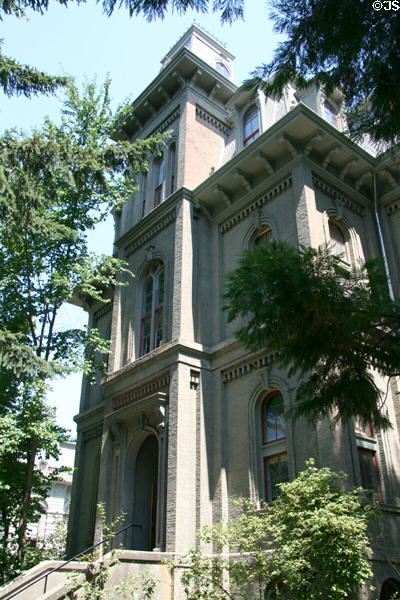 Matthew Deady Hall (1873-6) at University of Oregon. Eugene, OR. Style: Second Empire. Architect: William Piper. On National Register.
