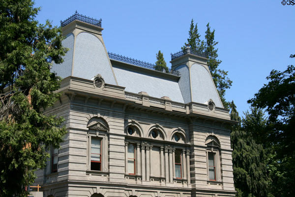 Villard Hall (1886) at University of Oregon. Eugene, OR. Style: Second Empire. Architect: Warren H. Williams. On National Register.