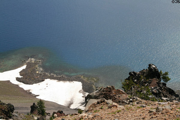 Shoreline of Crater Lake National Park. OR.