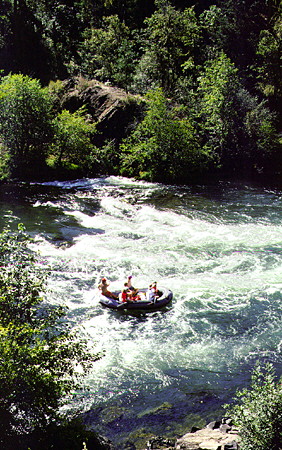 Rafting on Rogue River in Oregon. OR.