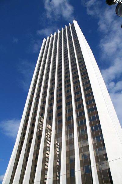 Facade of Wells Fargo Center. Portland, OR.